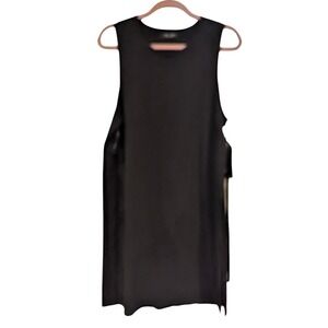 Lui Lui Black Sleeveless Dress Tunic Top with Side Tie Detail lagan apron‎ smock